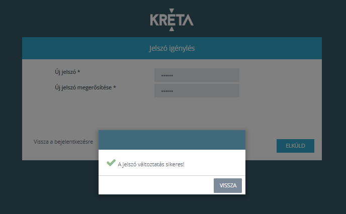 e-Ügyintézés > e-Ügyintézés > 04_Elfelejtett jelszó megváltoztatásáról visszaigazoló képernyőüzenet.png