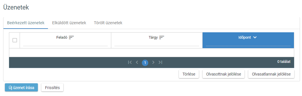 e-Ügyintézés > Üzenetek kezelése > Üzenetek.png