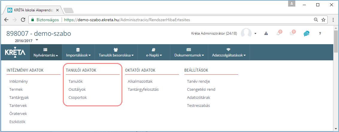 KRÉTA Adminisztrációs rendszer > Nyilvántartás > Nyilvantartas_Menu_Tanuloi_adatok.png